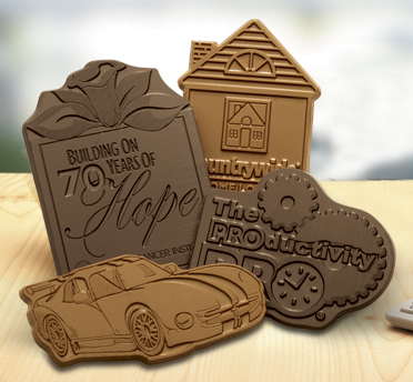 CUSTOM MOLDED CUSTOM SHAPED CHOCOLATE BARS
