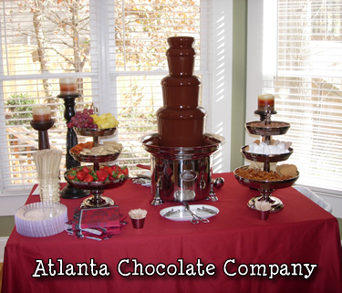 ATLANTA CHOCOLATE FOUNTAIN 27 inch chocolate fountain with dark chocolate - decadent!